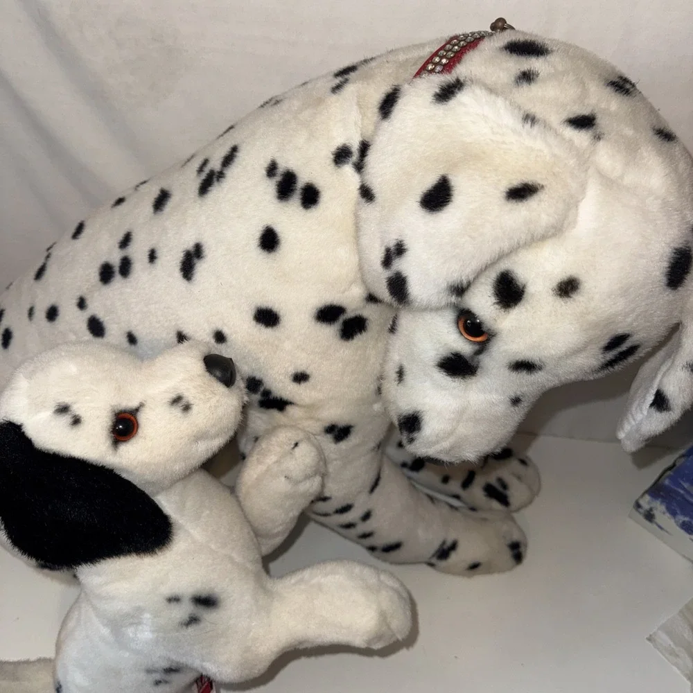 RARE Vintage Disney Life Size Perdy & Pup 101 Dalmations Plush Douglas Co Inc.